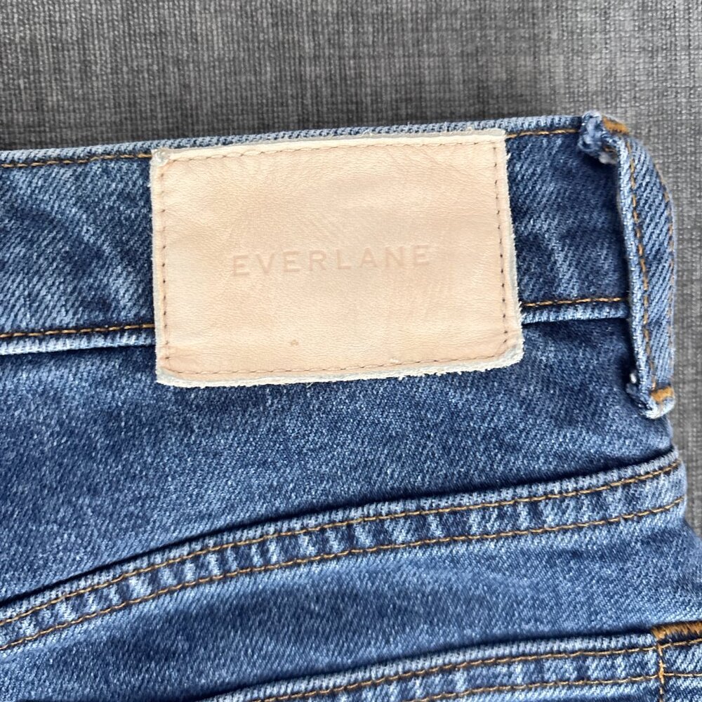 Everlane High Rise Straight Jeans in Classic Blue - Picture 3 of 6